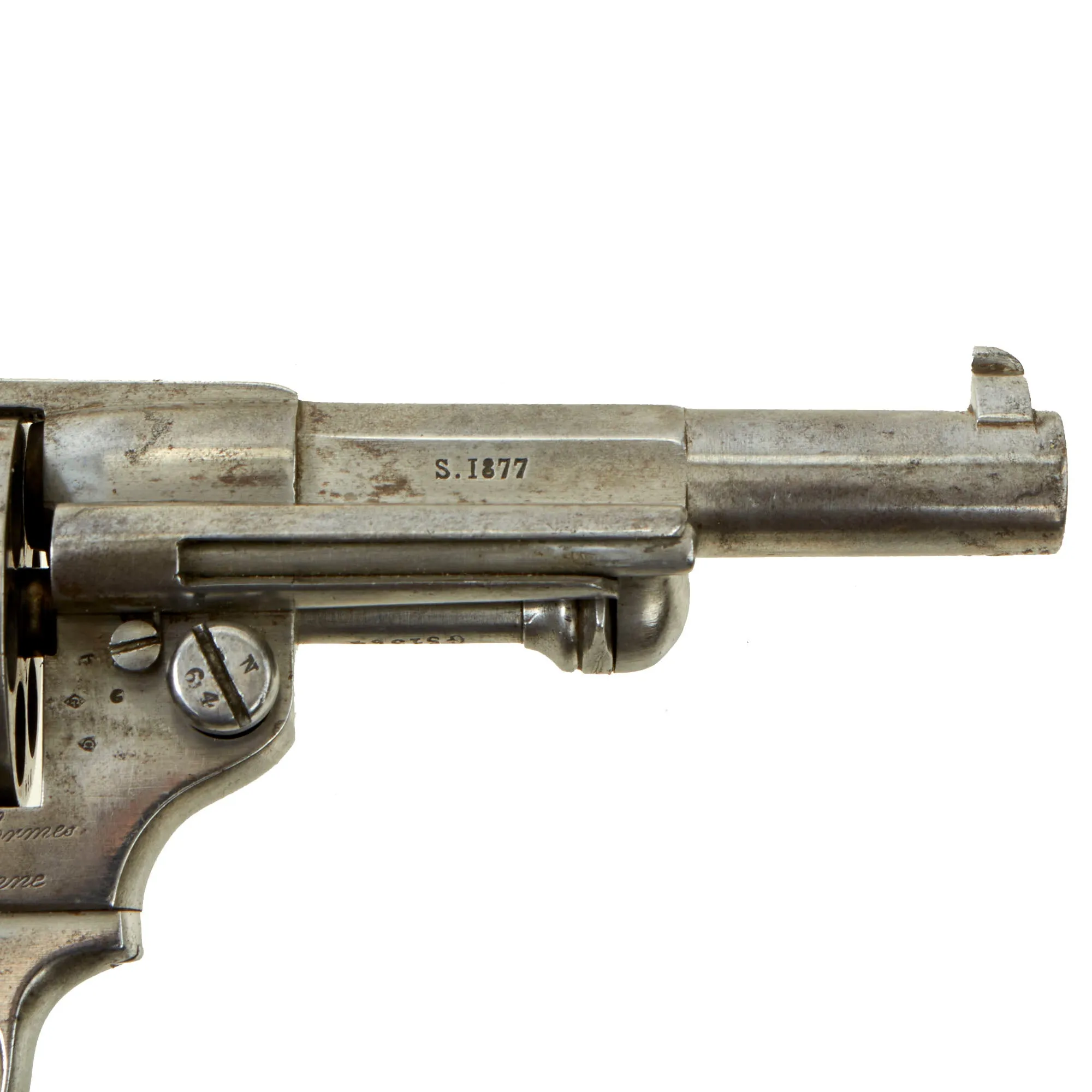 Original French MAS Modèle 1873 Chamelot-Delvigne 11mm Revolver Dated 1877 - Matching Serial G 51364