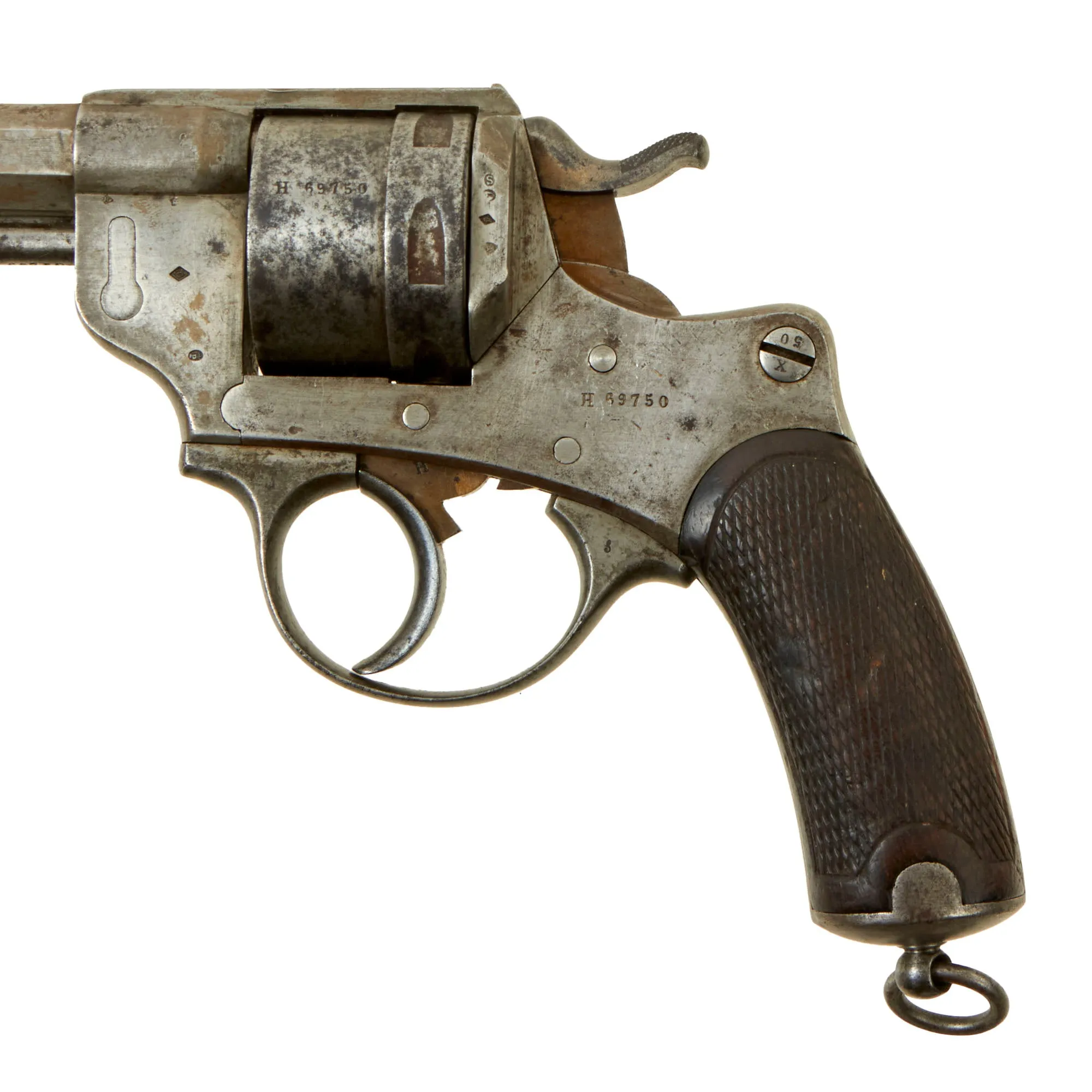 Original French MAS Modèle 1873 Chamelot-Delvigne 11mm Revolver Dated 1882 - Matching Serial H 69750