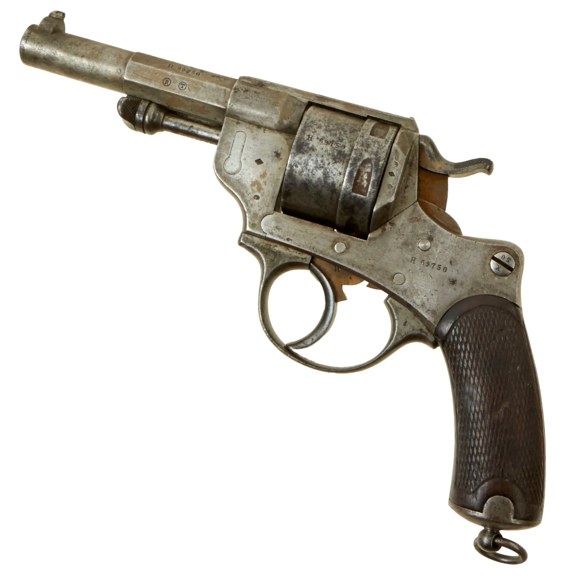 Original French MAS Modèle 1873 Chamelot-Delvigne 11mm Revolver Dated 1882 - Matching Serial H 69750