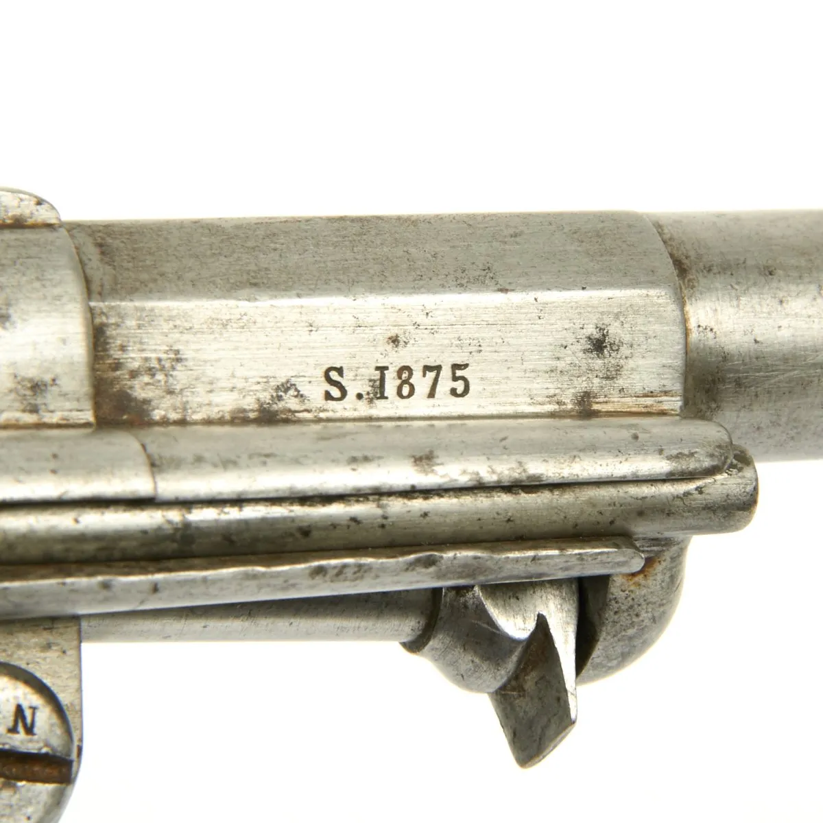 Original French Model MAS 1873 11mm Revolver Dated 1875 with Lanyard Toggle - Serial Number F41399