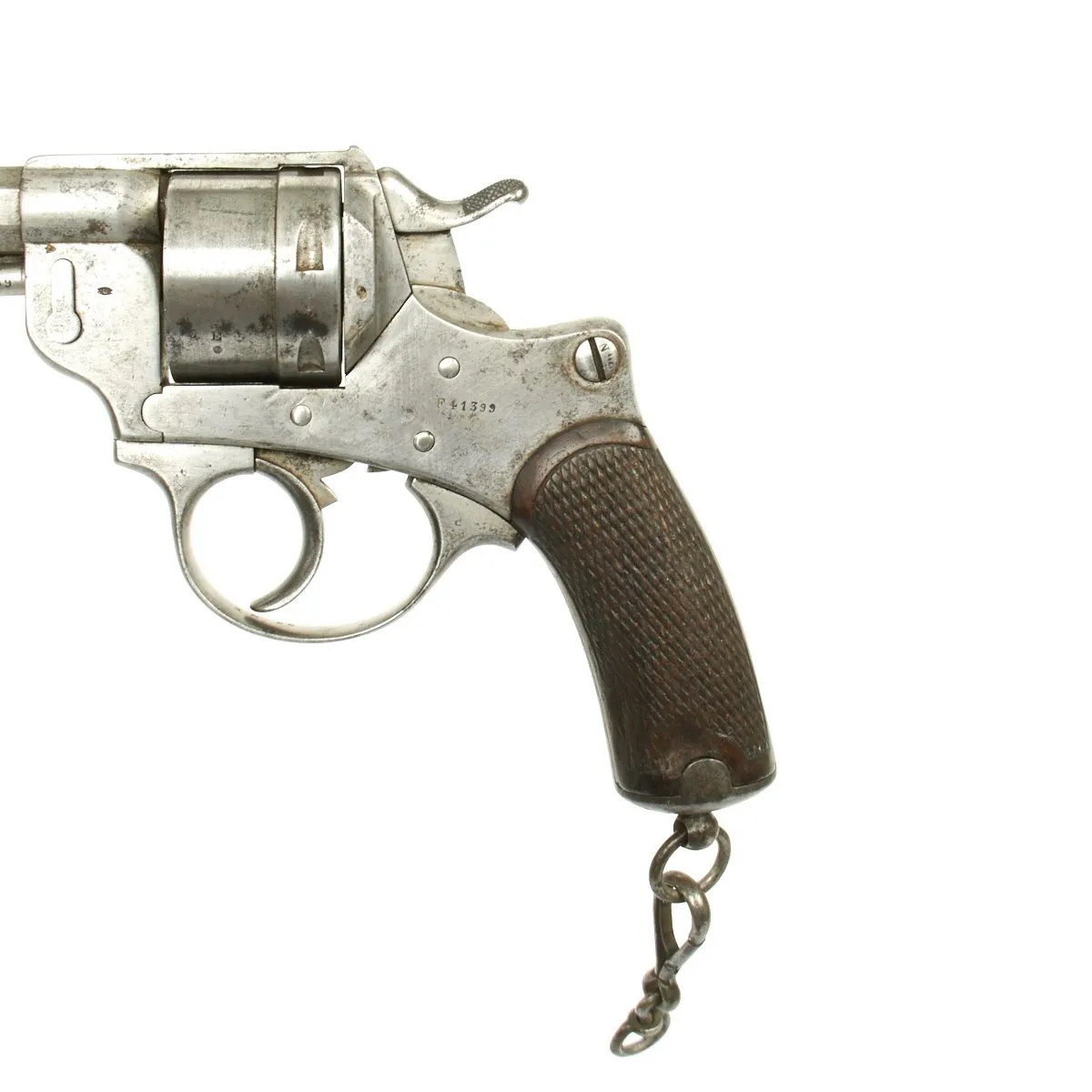 Original French Model MAS 1873 11mm Revolver Dated 1875 with Lanyard Toggle - Serial Number F41399