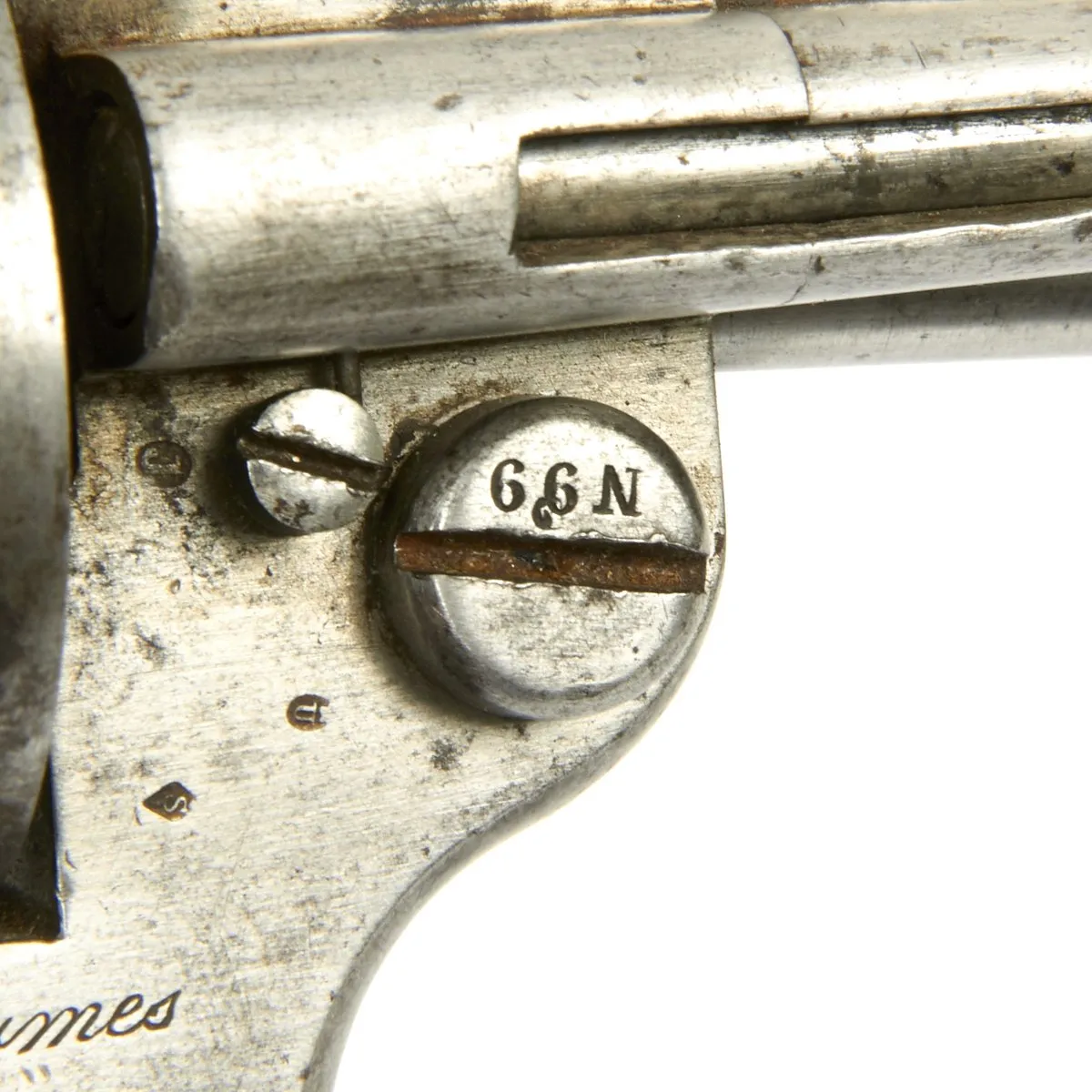 Original French Model MAS 1873 11mm Revolver Dated 1875 with Lanyard Toggle - Serial Number F41399