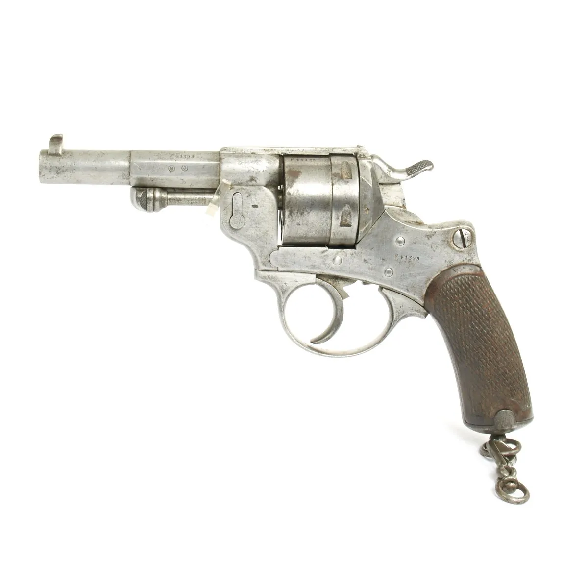 Original French Model MAS 1873 11mm Revolver Dated 1875 with Lanyard Toggle - Serial Number F41399