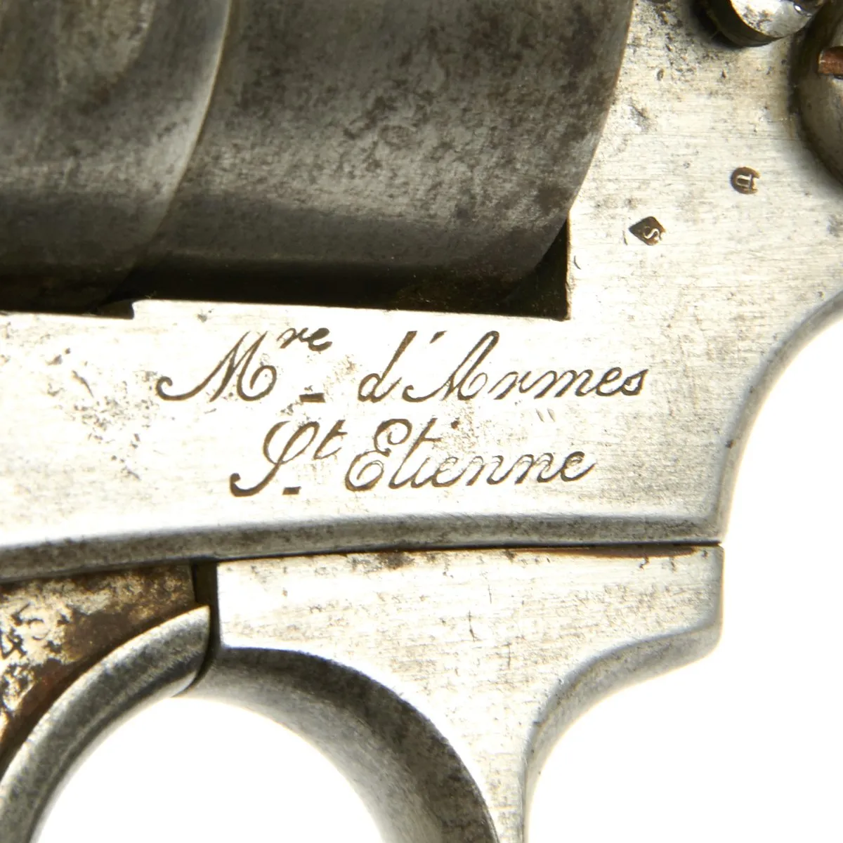 Original French Model MAS 1873 11mm Revolver Dated 1875 with Lanyard Toggle - Serial Number F41399