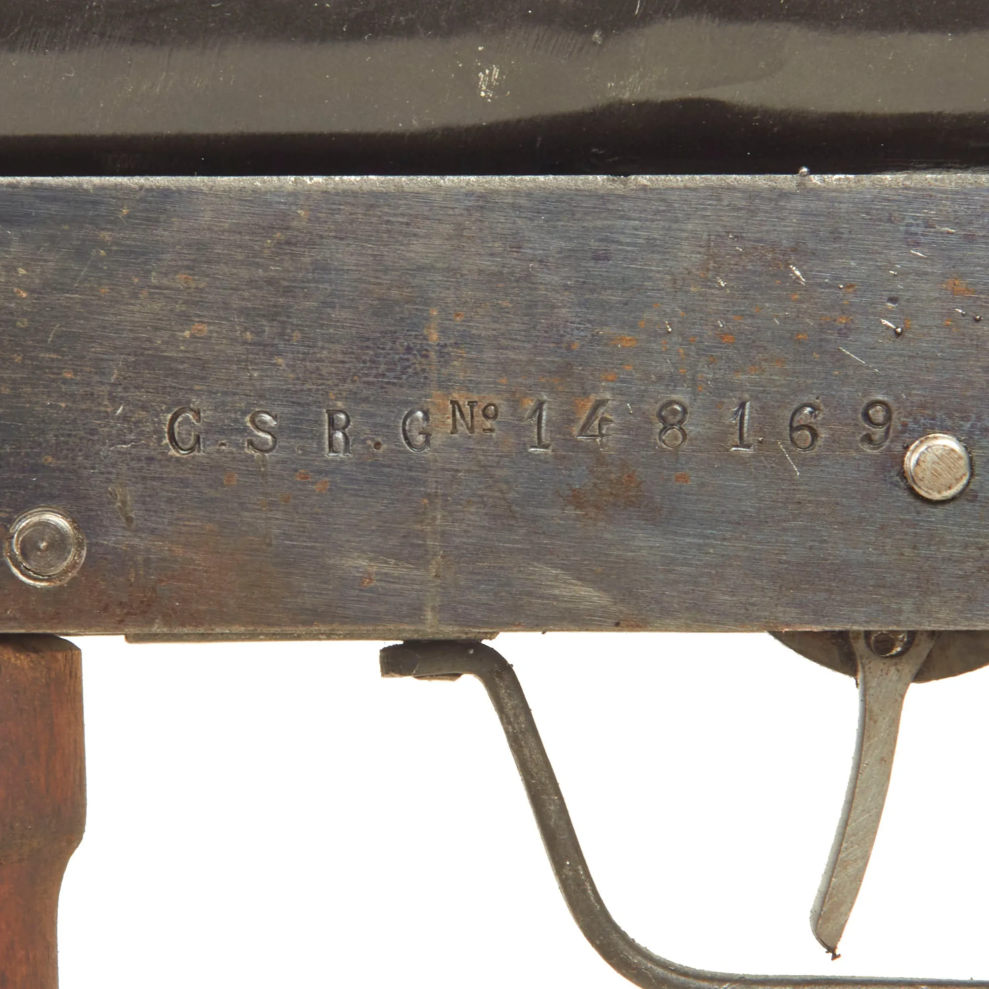 Original French WWI Fusil-Mitrailleur Modèle 1915 CSRG Chauchat Display LMG with Magazine - Matching Serial No. 148169