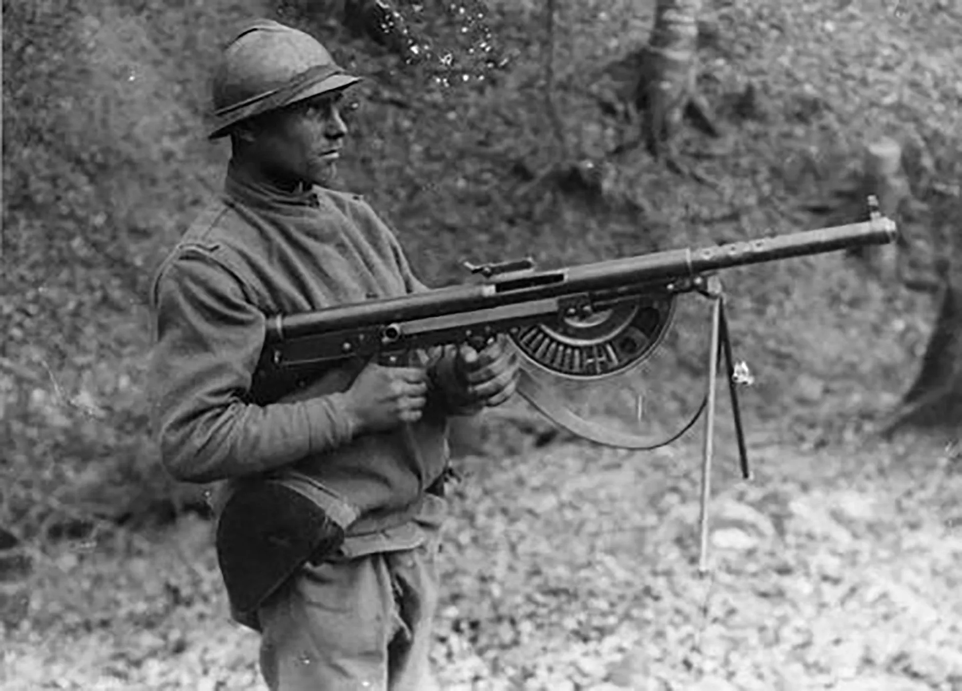 Original French WWI Fusil-Mitrailleur Modèle 1915 CSRG Chauchat Display LMG with Magazine - Matching Serial No. 148169