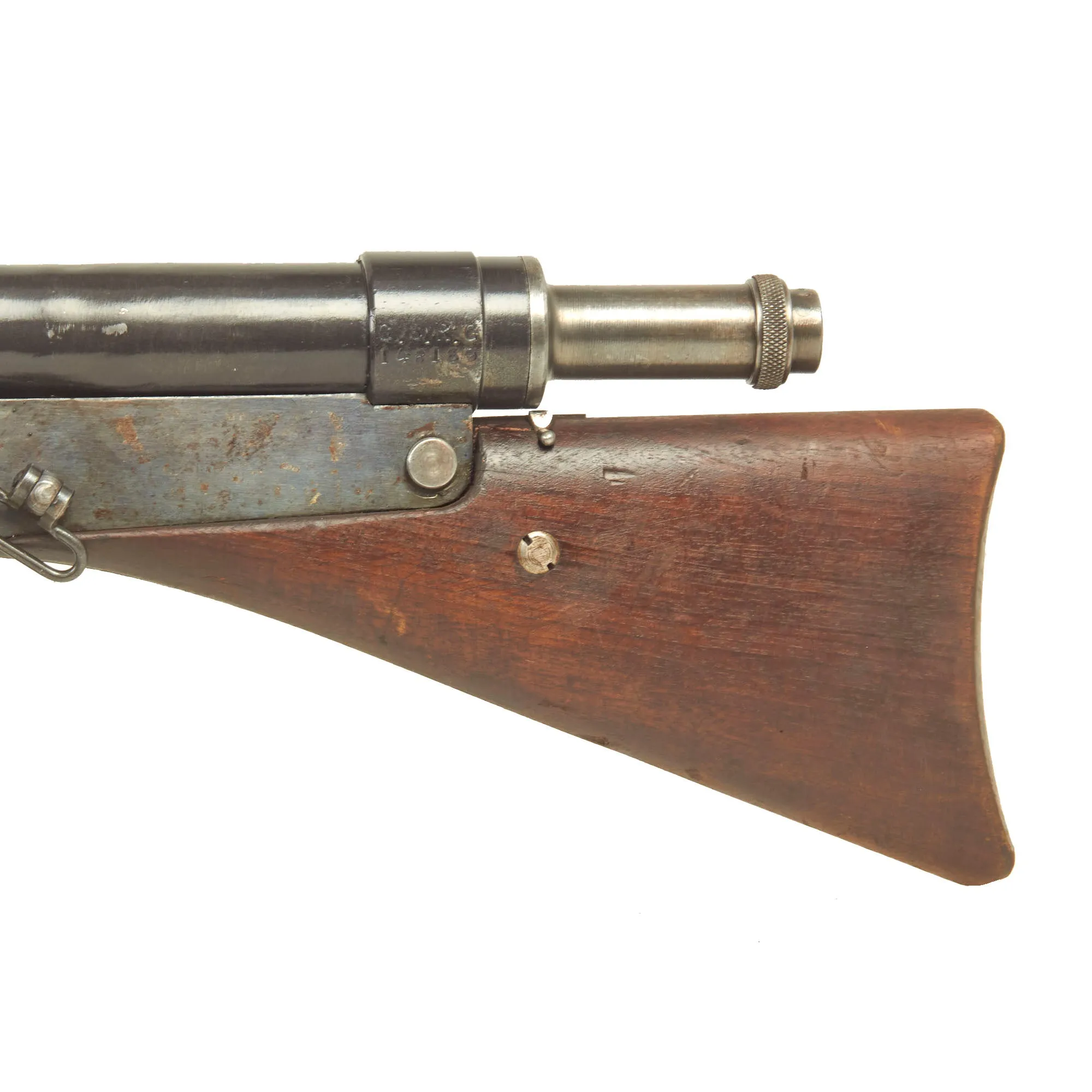 Original French WWI Fusil-Mitrailleur Modèle 1915 CSRG Chauchat Display LMG with Magazine - Matching Serial No. 148169