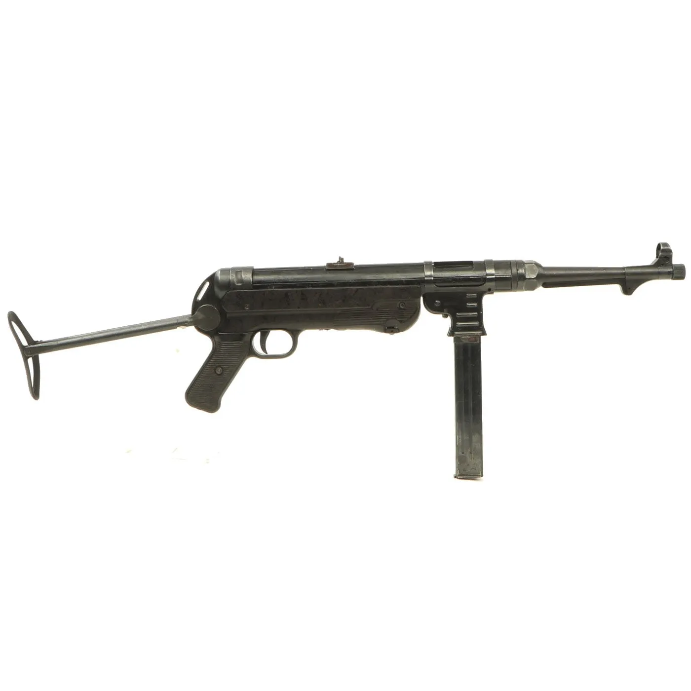 Original German WWII 1942 Dated MP 40 Display Gun by ERMA with Live Barrel & Magazine - Maschinenpistole 40