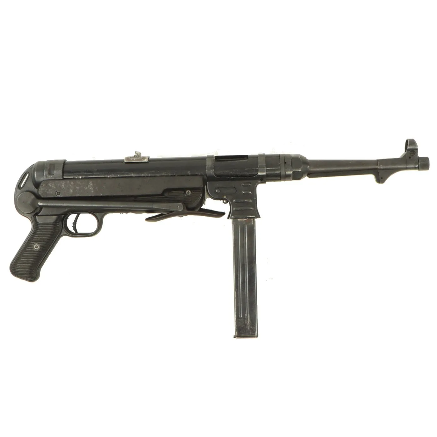 Original German WWII 1942 Dated MP 40 Display Gun by ERMA with Live Barrel & Magazine - Maschinenpistole 40