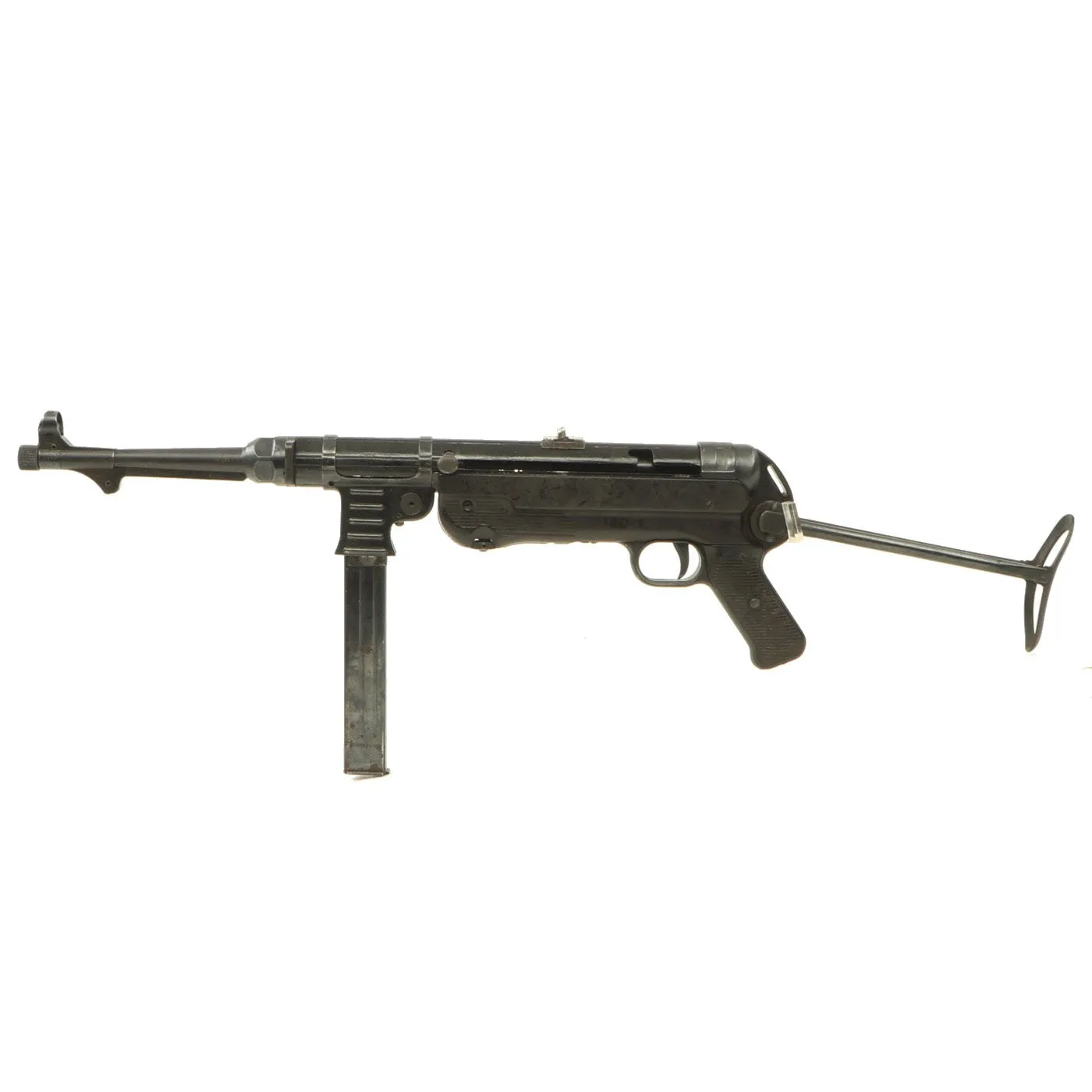 Original German WWII 1942 Dated MP 40 Display Gun by ERMA with Live Barrel & Magazine - Maschinenpistole 40