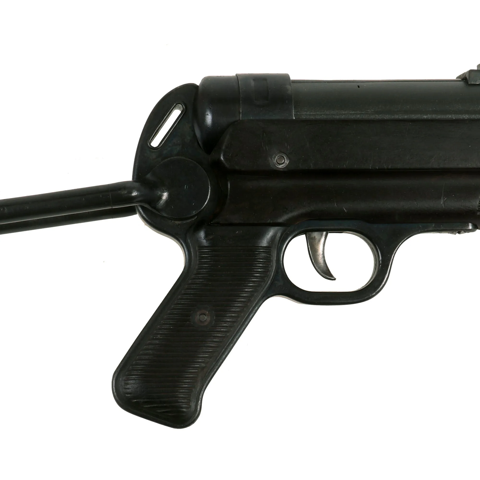 Original German WWII 1942 Dated MP 40 Display Gun by Steyr with Live Barrel & Magazine - Maschinenpistole 40