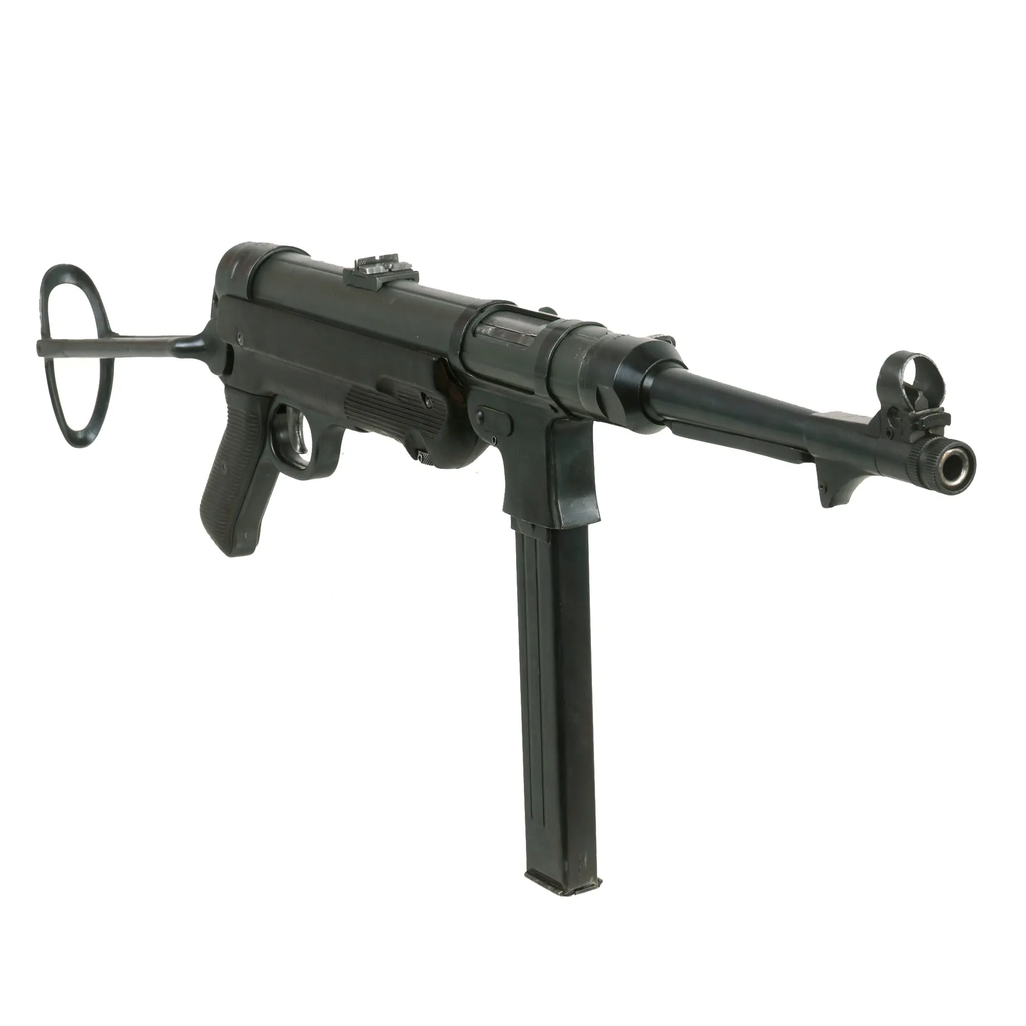 Original German WWII 1942 Dated MP 40 Display Gun by Steyr with Live Barrel & Magazine - Maschinenpistole 40