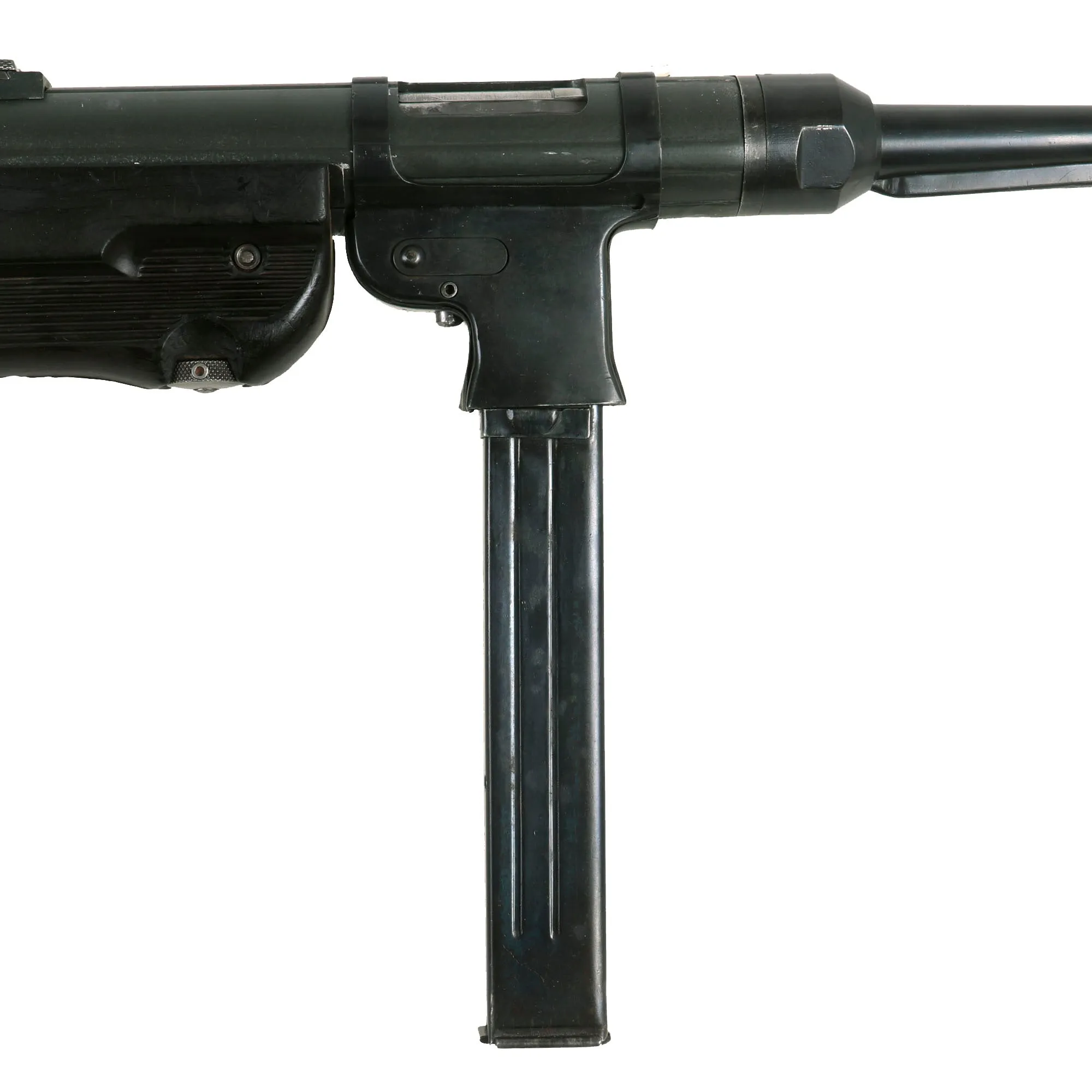 Original German WWII 1942 Dated MP 40 Display Gun by Steyr with Live Barrel & Magazine - Maschinenpistole 40