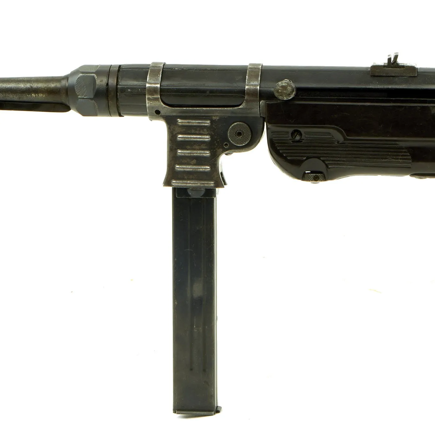 Original German WWII 1942 dated MP 40 Display Gun by Steyr with Live Barrel & Magazine - Matching Serial 4759c