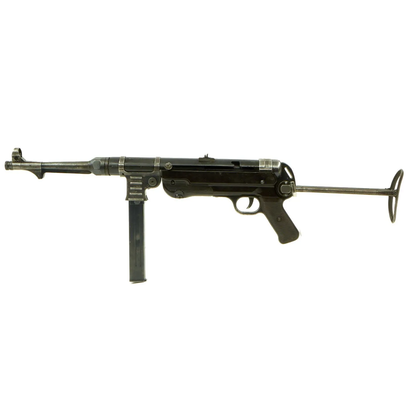 Original German WWII 1942 dated MP 40 Display Gun by Steyr with Live Barrel & Magazine - Matching Serial 4759c