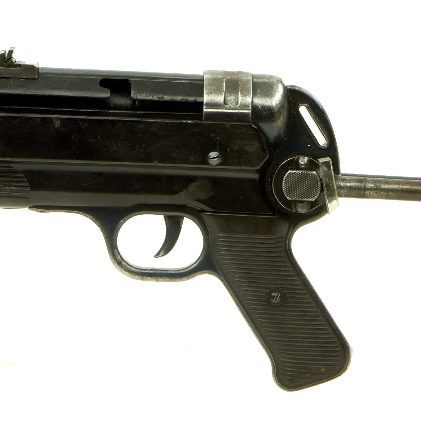 Original German WWII 1942 dated MP 40 Display Gun by Steyr with Live Barrel & Magazine - Matching Serial 4759c