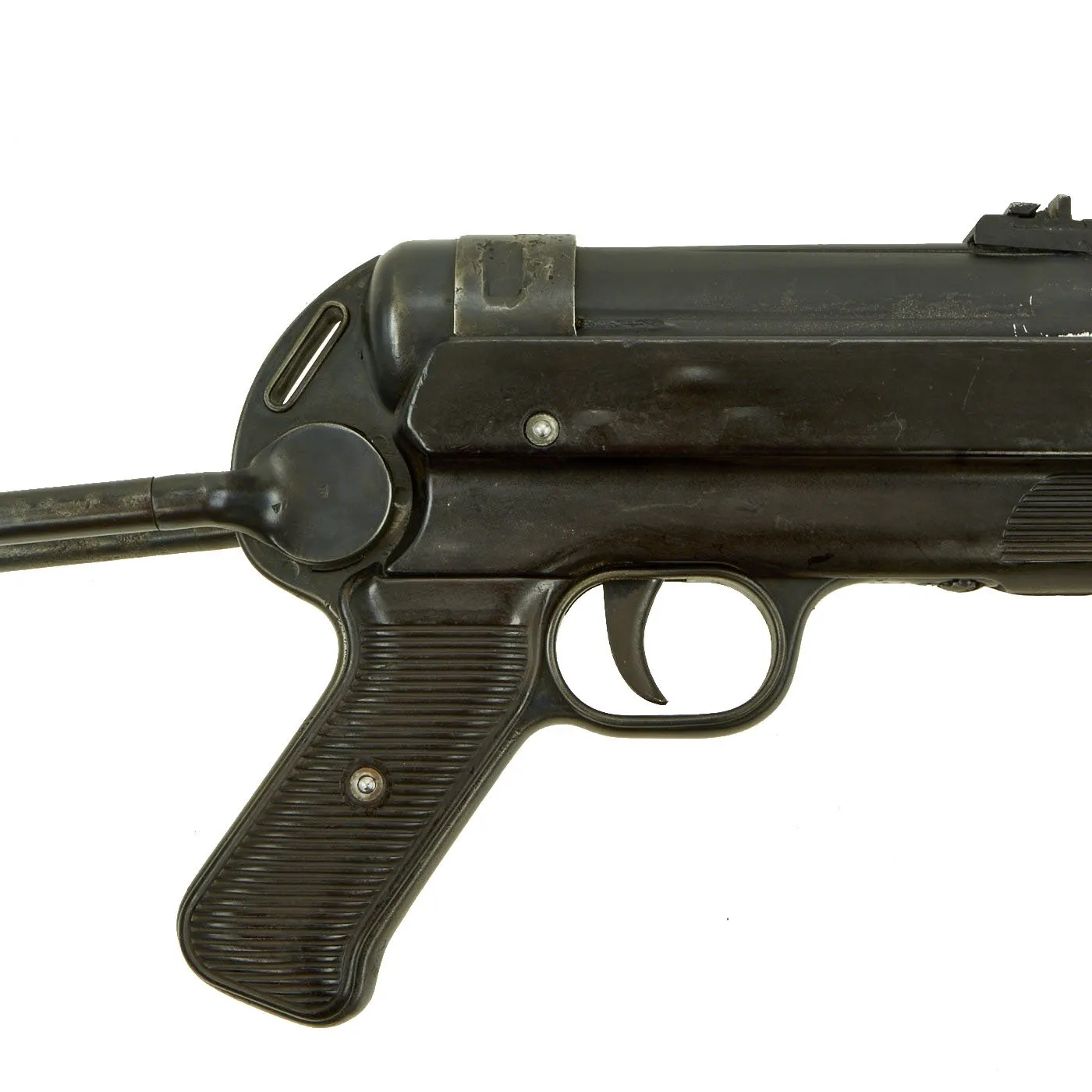 Original German WWII 1942 dated MP 40 Display Gun by Steyr with Live Barrel & Magazine - Serial 2293 l