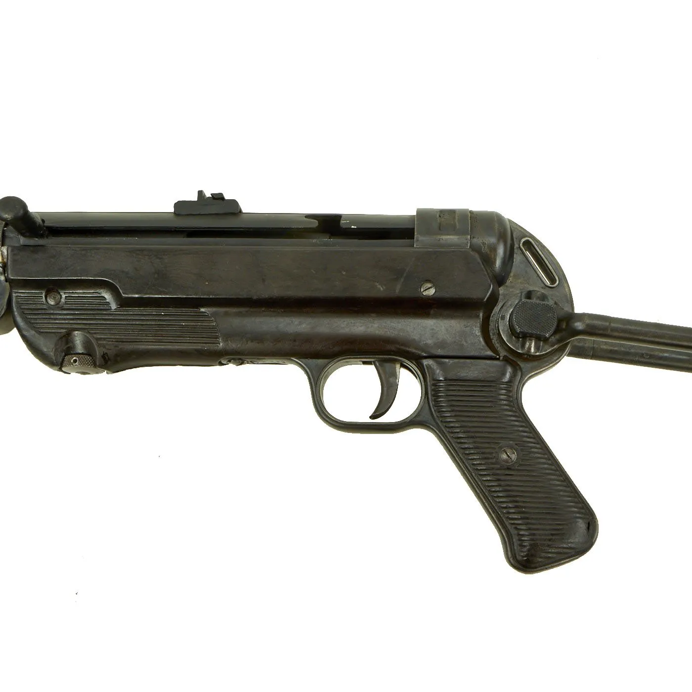 Original German WWII 1942 dated MP 40 Display Gun by Steyr with Live Barrel & Magazine - Serial 2293 l