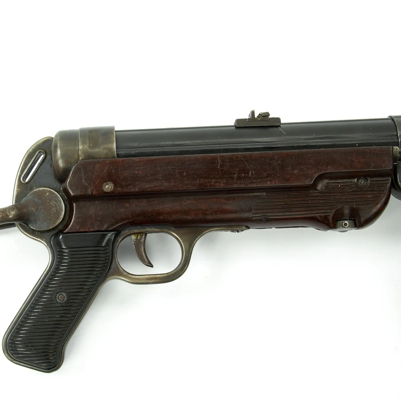 Original German WWII 1943 Dated MP 40 Display Gun by Steyr with Live Barrel - Maschinenpistole 40