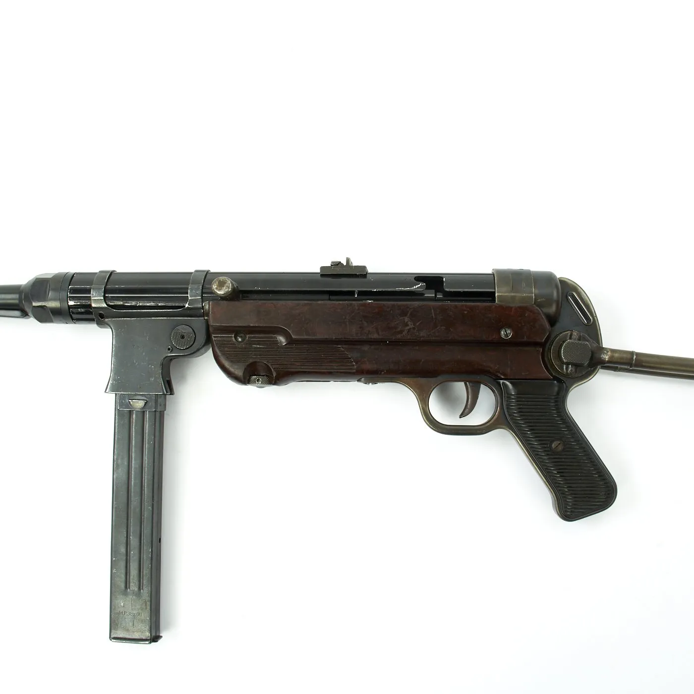 Original German WWII 1943 Dated MP 40 Display Gun by Steyr with Live Barrel - Maschinenpistole 40