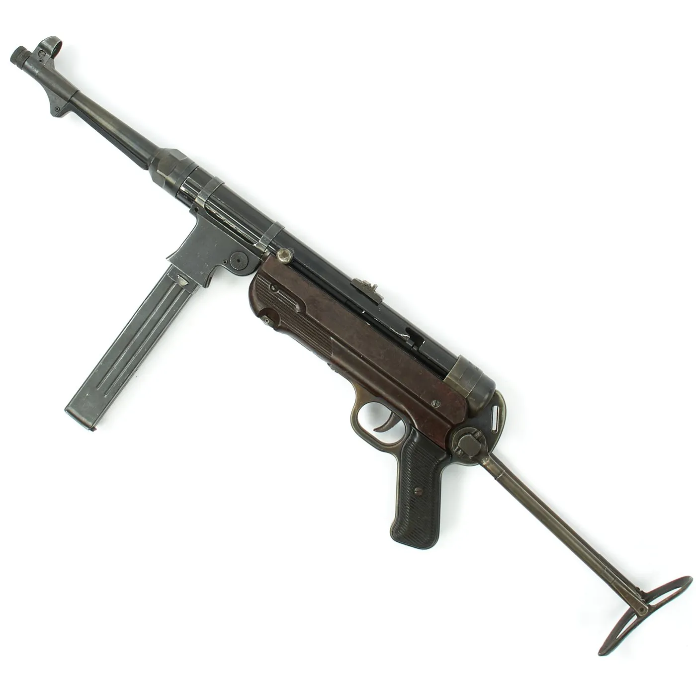 Original German WWII 1943 Dated MP 40 Display Gun by Steyr with Live Barrel - Maschinenpistole 40