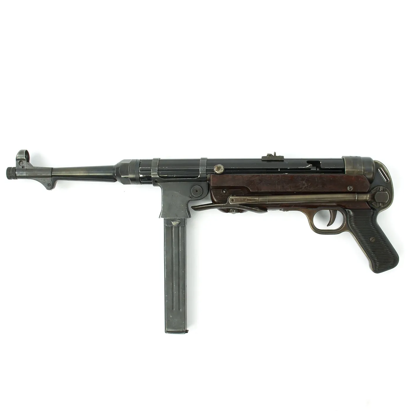 Original German WWII 1943 Dated MP 40 Display Gun by Steyr with Live Barrel - Maschinenpistole 40