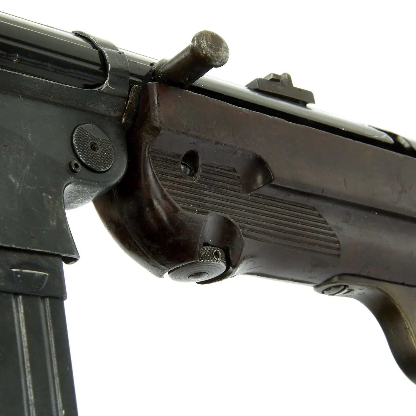 Original German WWII 1943 Dated MP 40 Display Gun by Steyr with Live Barrel - Maschinenpistole 40