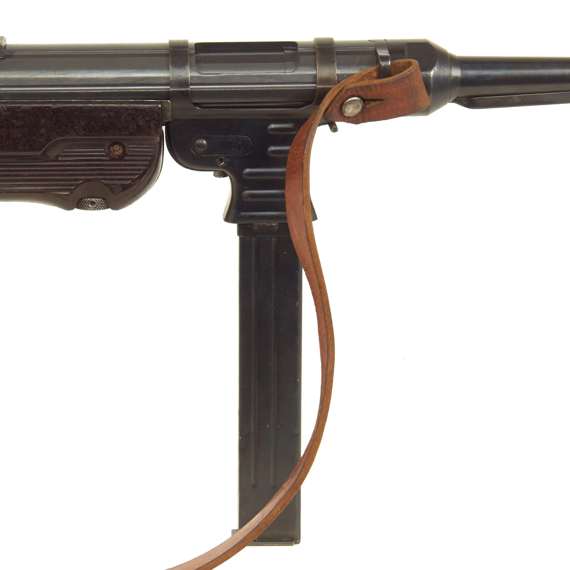 Original German WWII 1943 dated MP 40 Display Gun by Steyr with Post-War Sling & Magazine - Serial 9167M