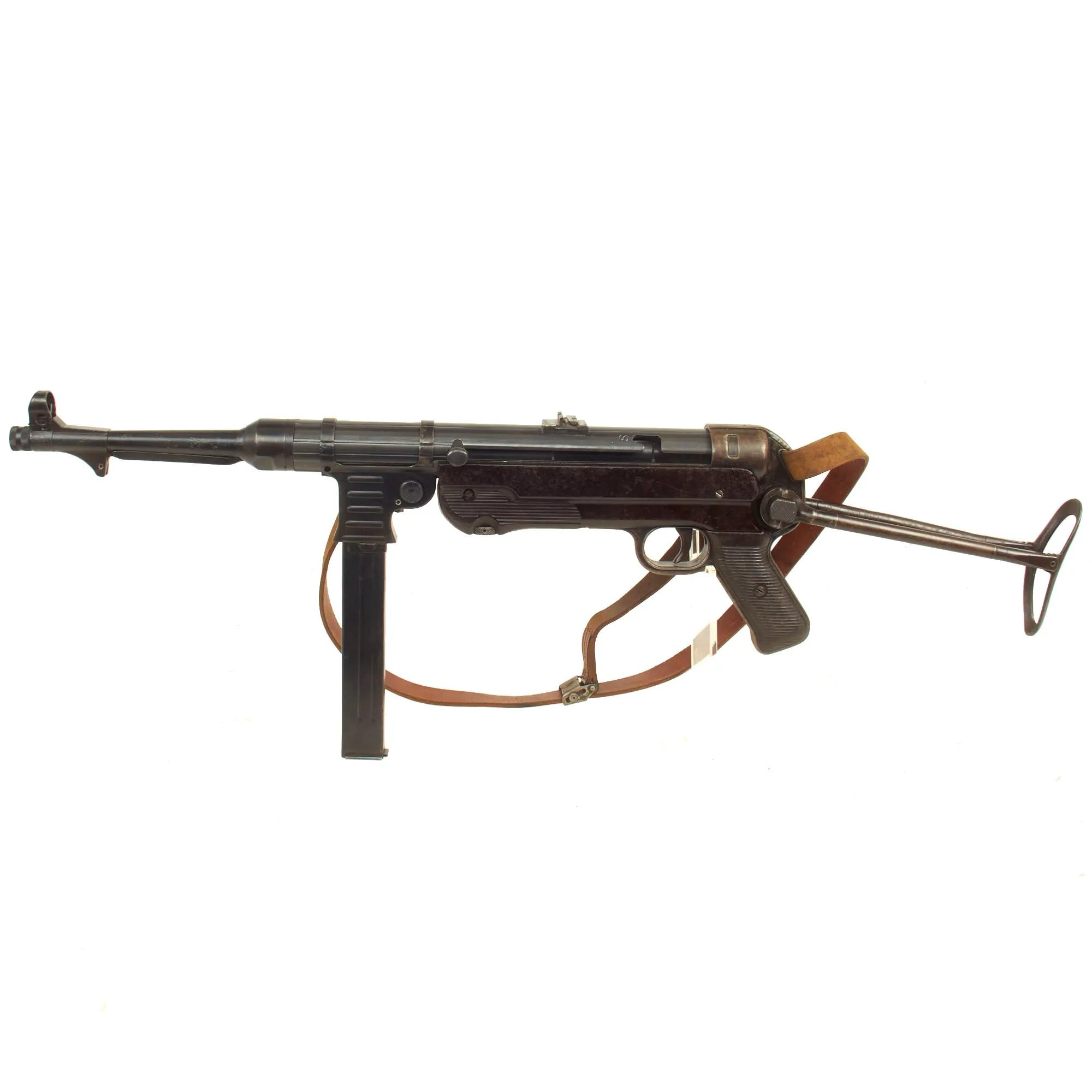 Original German WWII 1943 dated MP 40 Display Gun by Steyr with Post-War Sling & Magazine - Serial 9167M