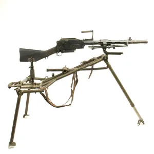 Original German WWII Danish 8mm Madsen Display Machine Gun with Tripod Mount