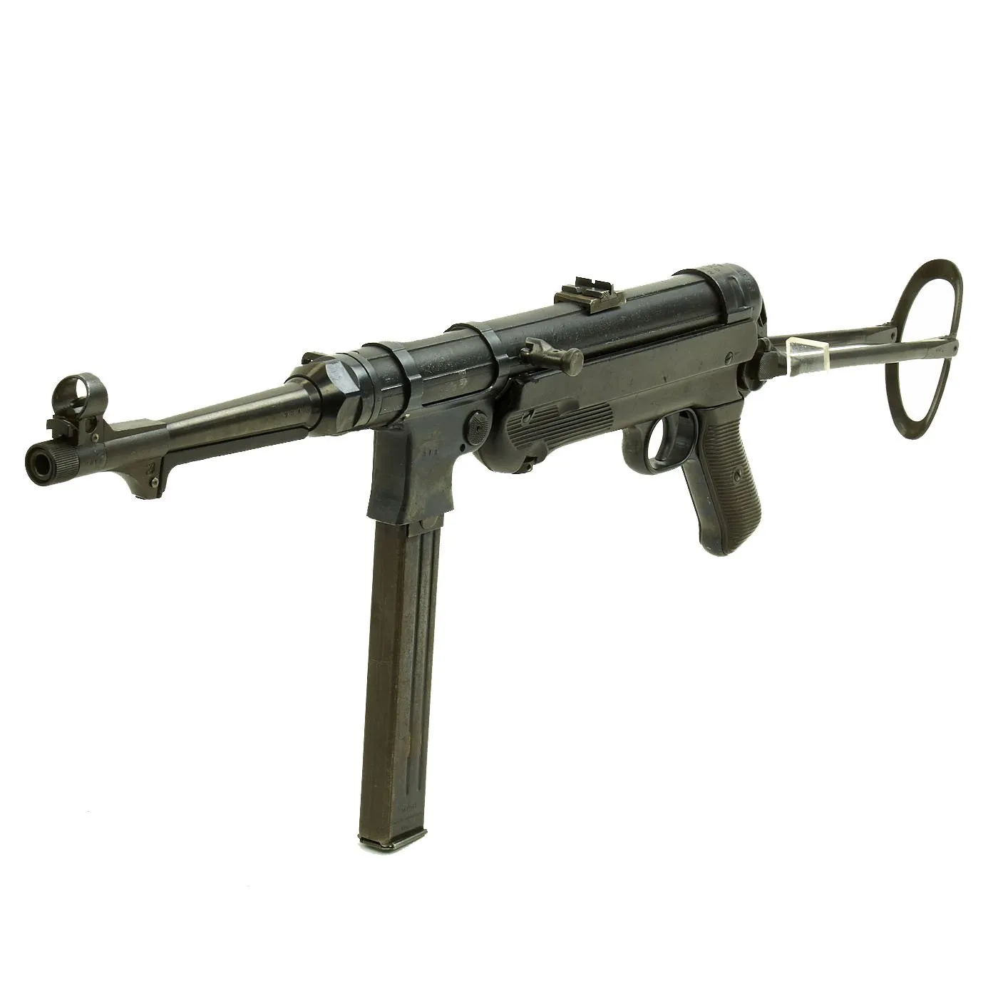 Original German WWII MP 40 Display Gun Parts Set with Matched Serial Numbers and Live Barrel - Dated 1941