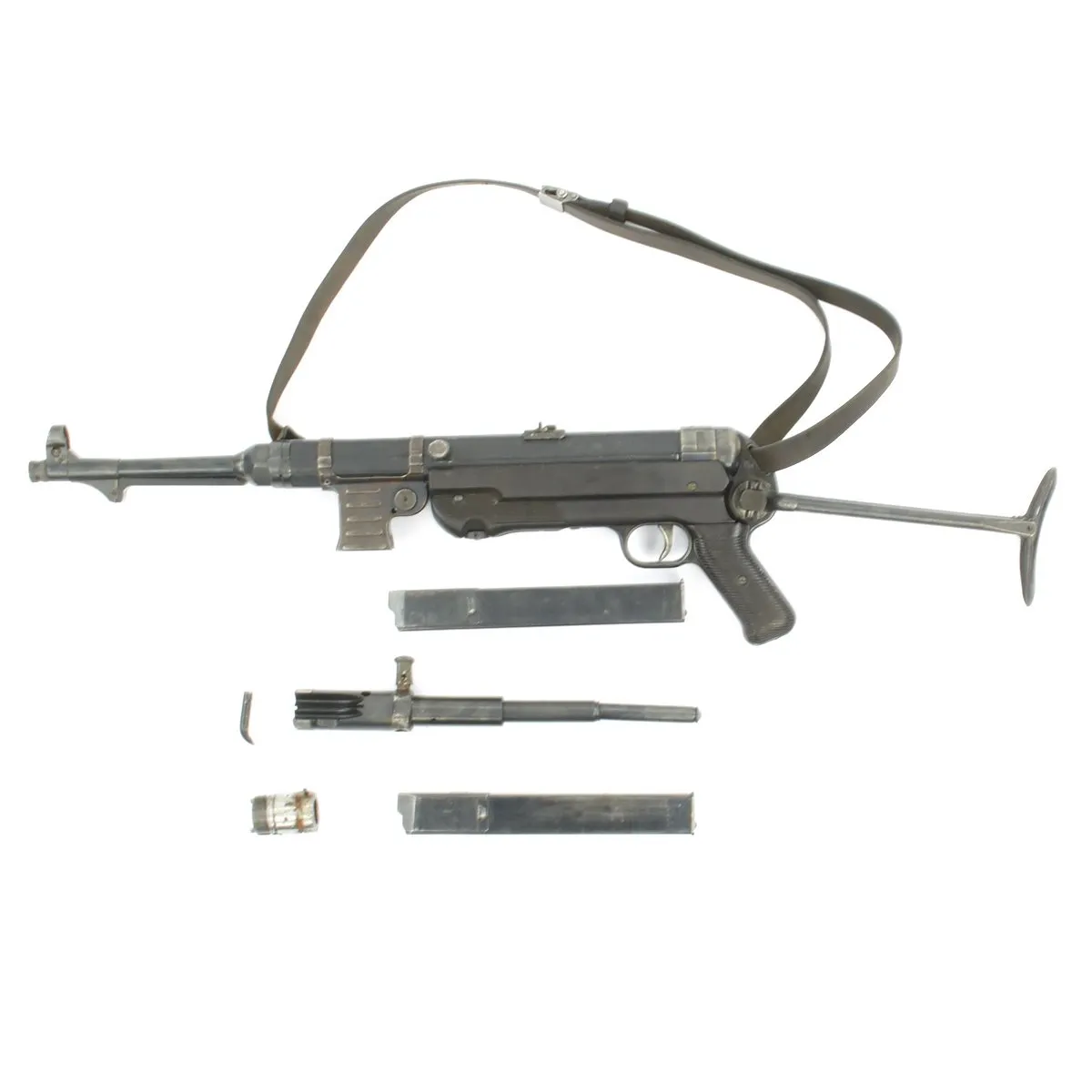 Original German WWII MP 40 Display Gun with Internals and Live Barrel - Dated 1941