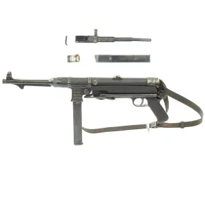 Original German WWII MP 40 Display Gun with Internals and Live Barrel - Dated 1941