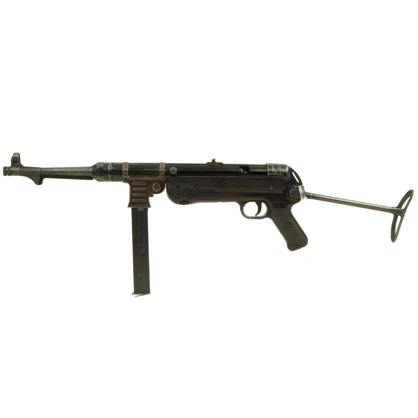 Original German WWII MP 40 Display Gun with Live Barrel - Dated 1941