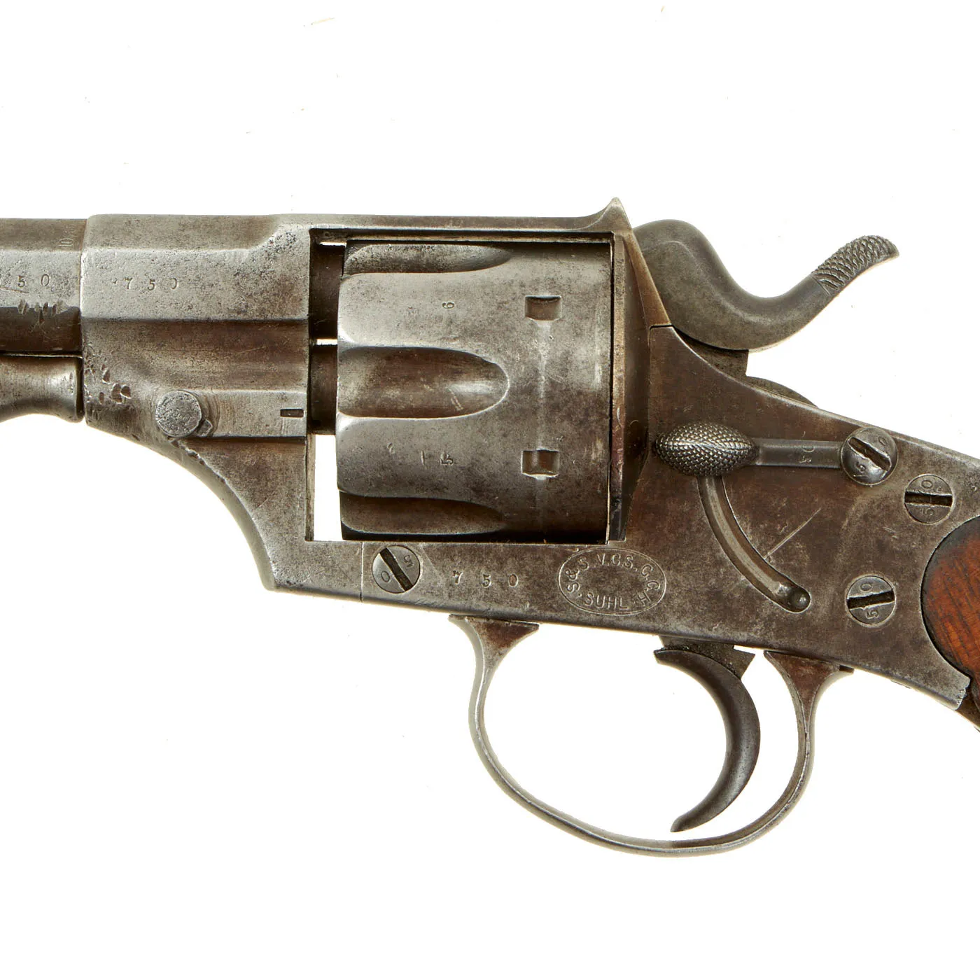 Original Imperial German Regiment Marked M1879 Reichsrevolver by Suhl Consortium - Matching Serial 750