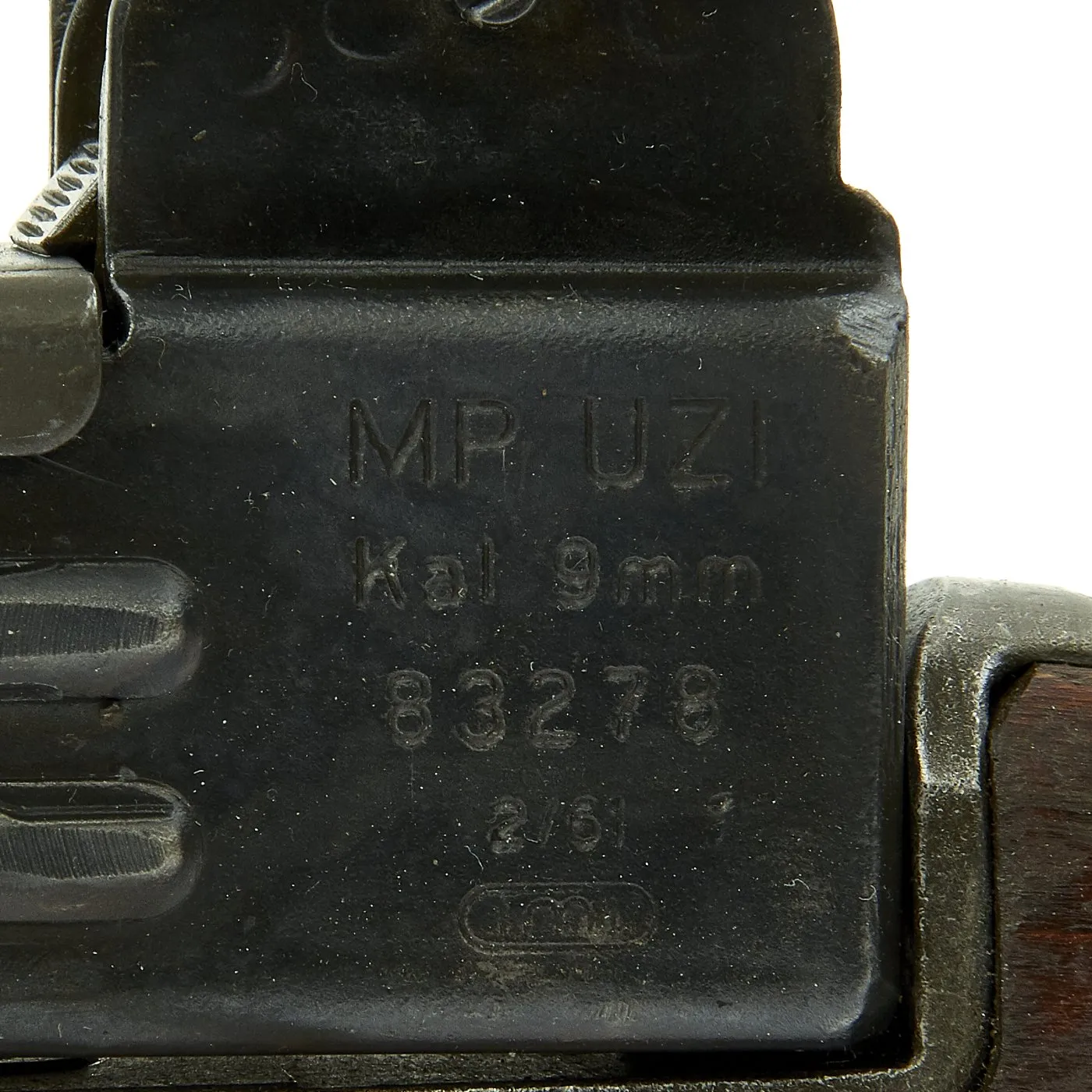 Original Israeli UZI Display Submachine Gun with Wood Stock - dated 1961