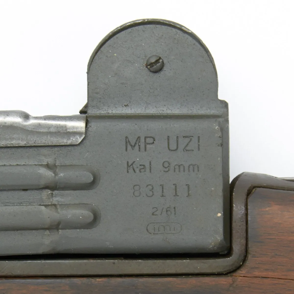 Original Israeli UZI Display Submachine Gun with Wood Stock