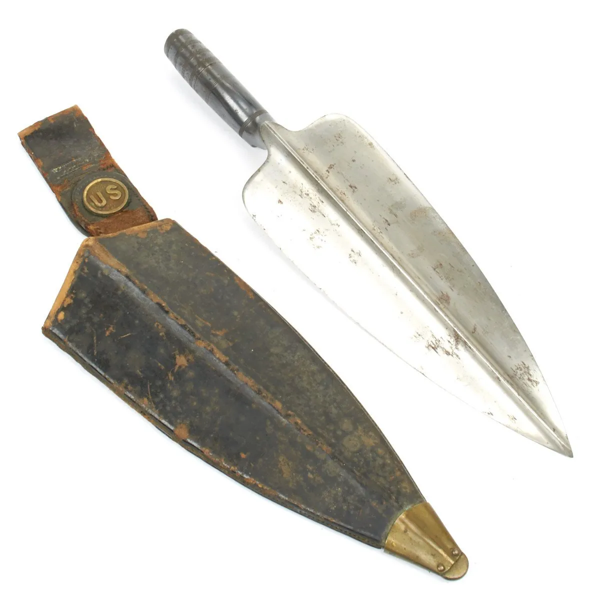 Original Model 1873 Springfield Trowel Bayonet with Scabbard for 45/70 Trapdoor Springfield Rifle