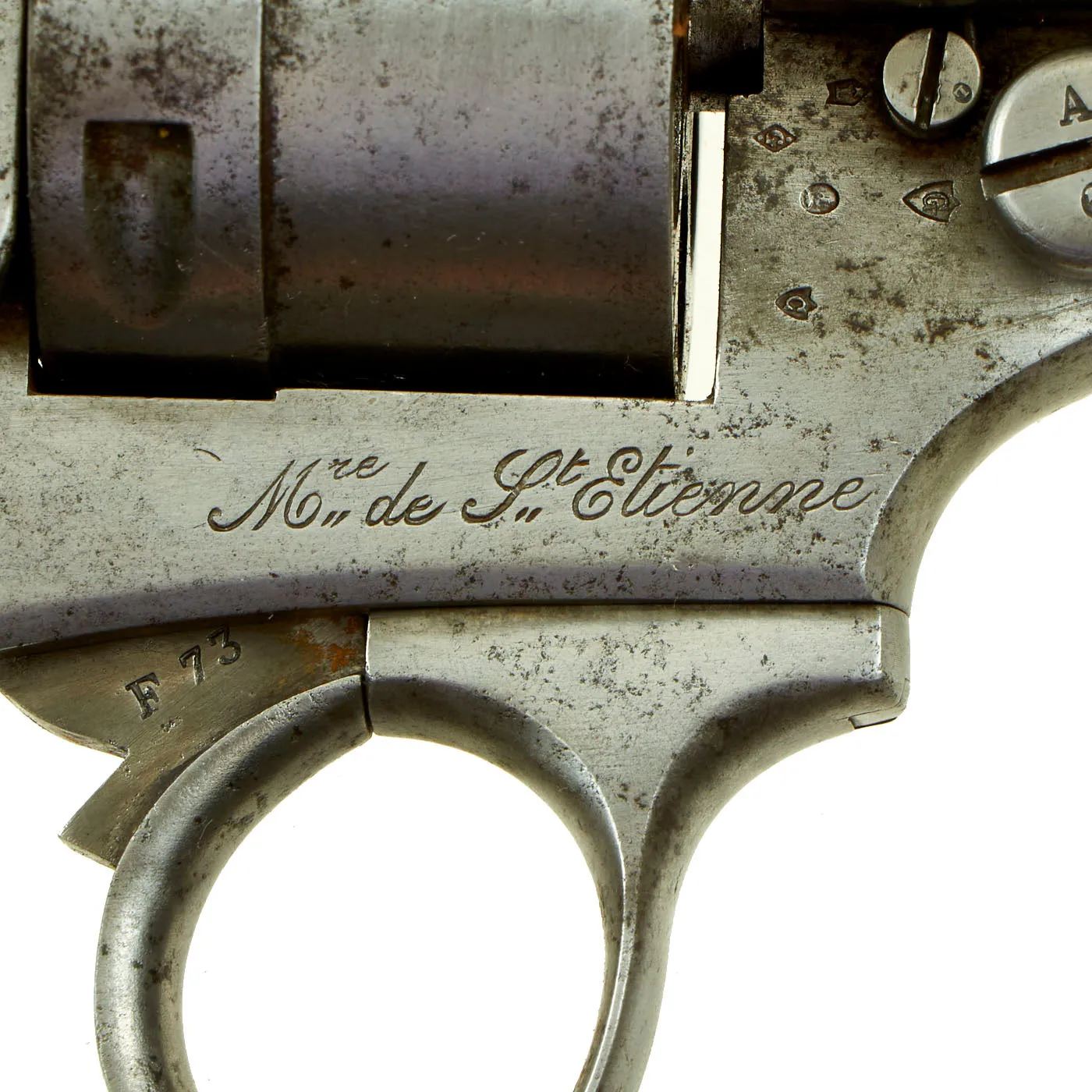 Original Rare French Sütterlin Lippmann & Cie Swedish Navy Contract m/1884 Revolver by Saint-Étienne - Serial F73