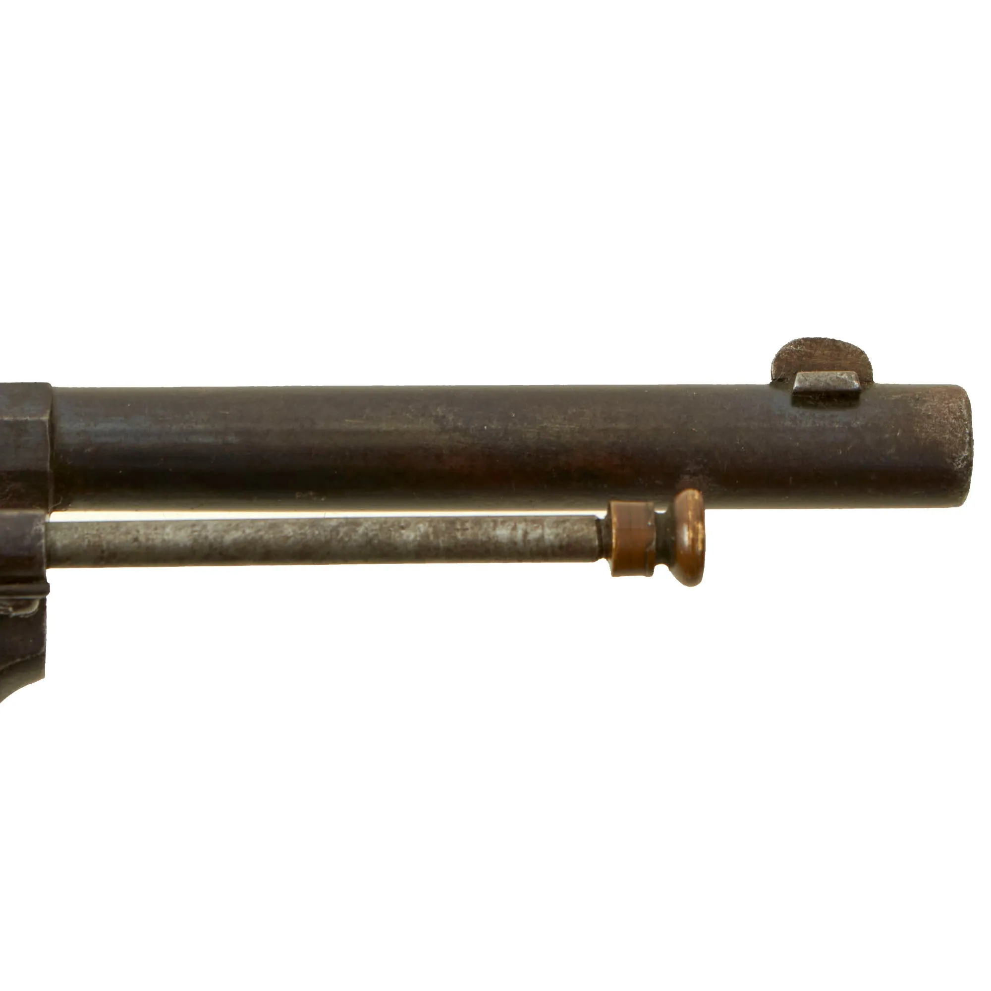 Original Rare U.S. Civil War Era French 7mm Pinfire 12 Round Cylinder Revolver Converted to Centerfire - Circa 1855