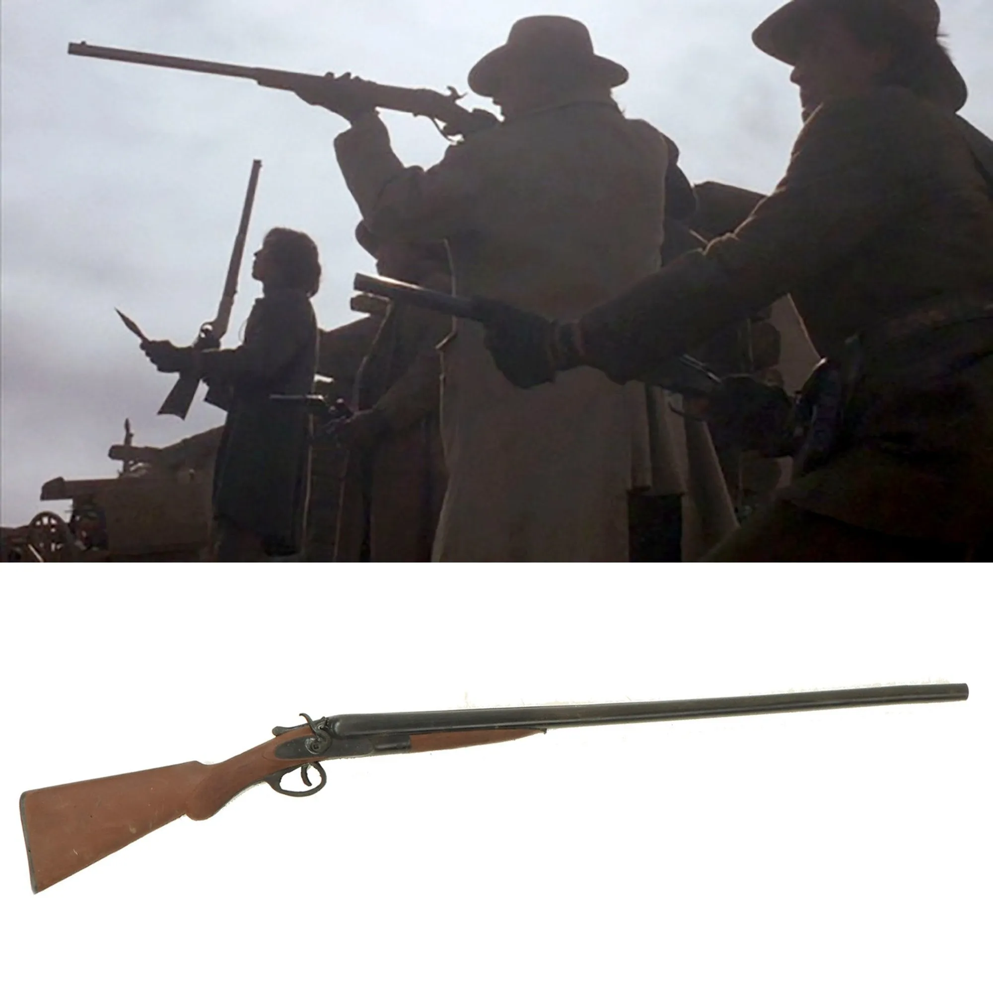 Original Rubber Film Prop 10 Gauge Double Barreled Shotgun From Ellis Props and Graphics - As Used in Hollywood Movie Young Guns