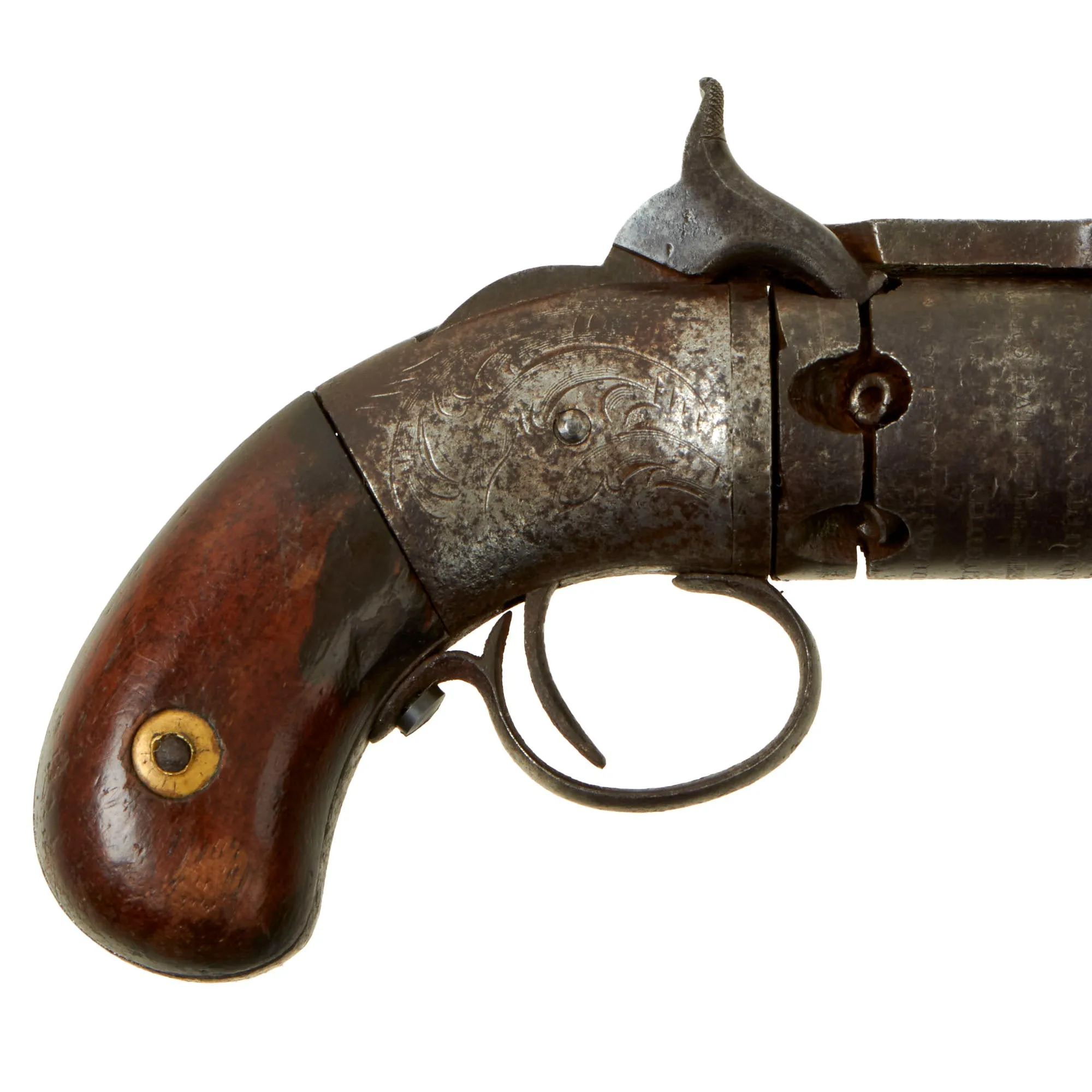 Rare U.S. Springfield Arms Co. James Warner Patent .28cal Pocket Percussion Revolver - Circa 1851