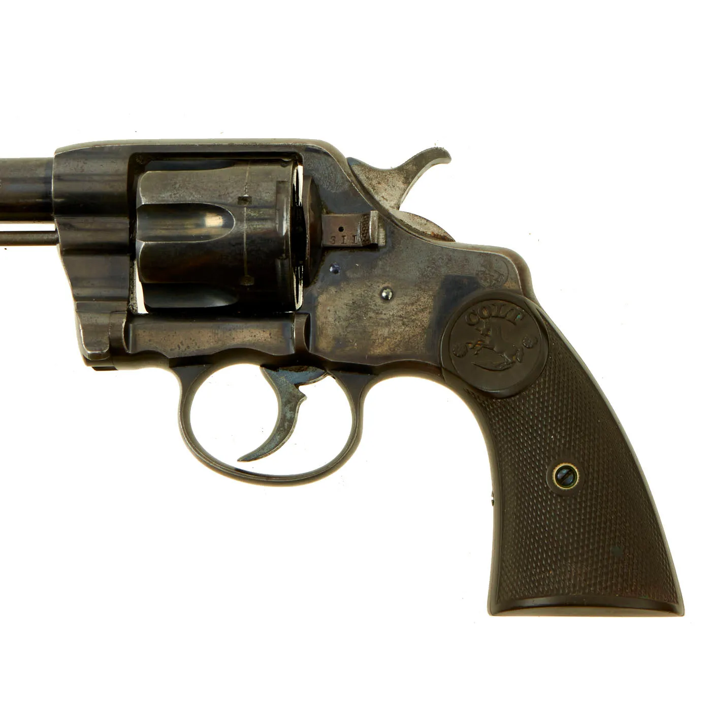 Original Spanish-American War U.S. Colt Model 1896 D.A. 38 Named Presentation Revolver Serial No. 99206 - Made In 1898