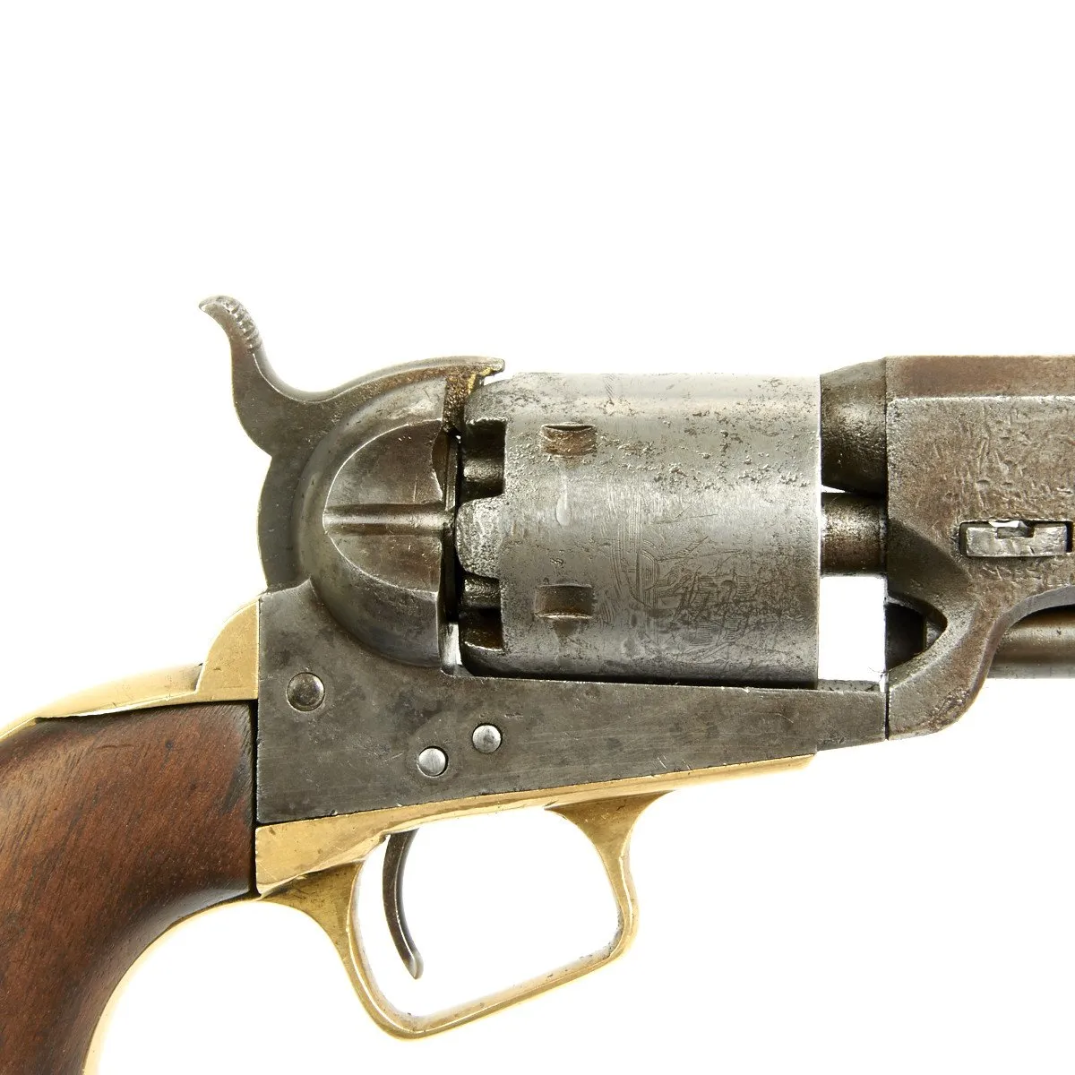 Original U.S. Civil War Colt 1851 Navy .36 Caliber Revolver with Vintage Slim Jim Holster - Manufactured in 1863