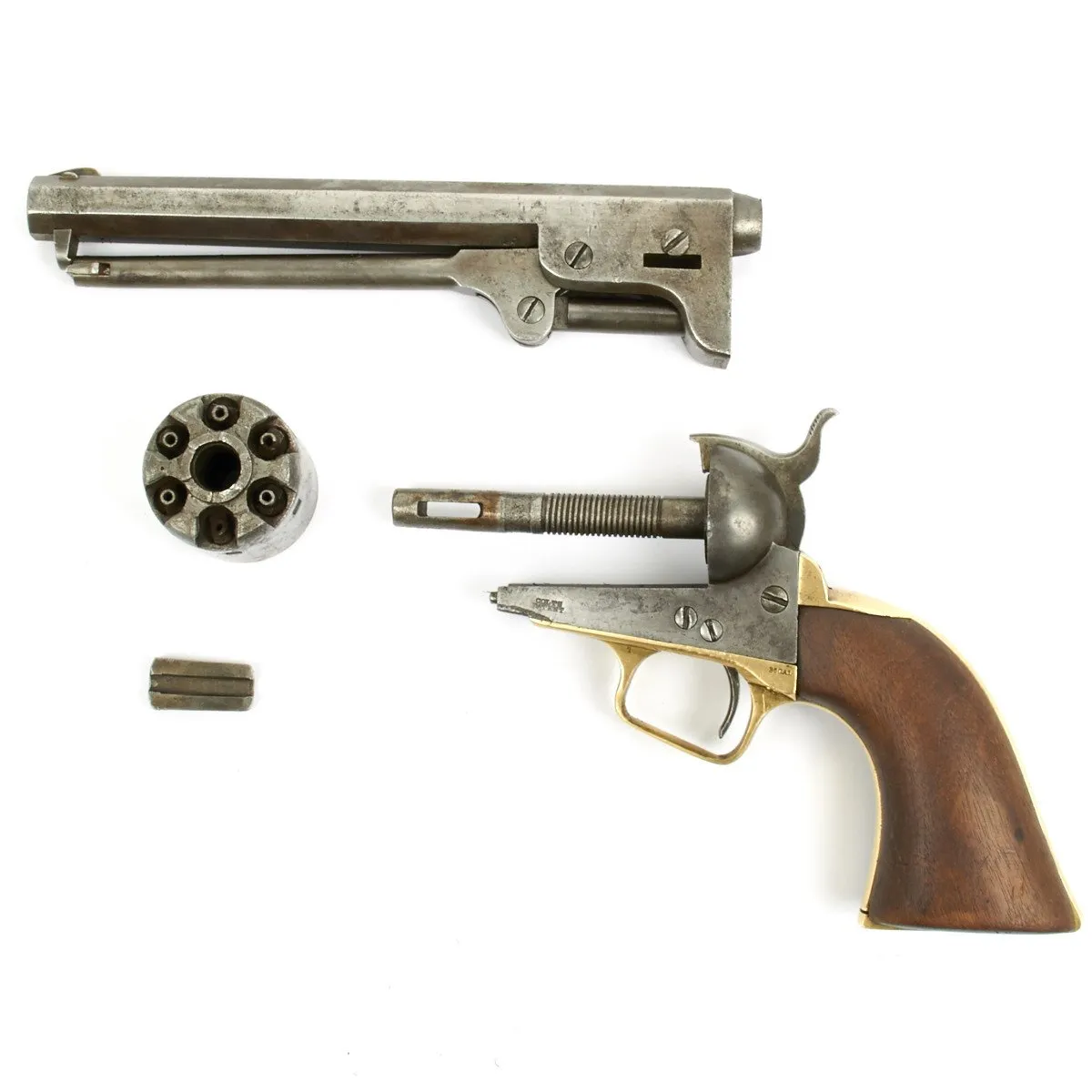 Original U.S. Civil War Colt 1851 Navy .36 Caliber Revolver with Vintage Slim Jim Holster - Manufactured in 1863