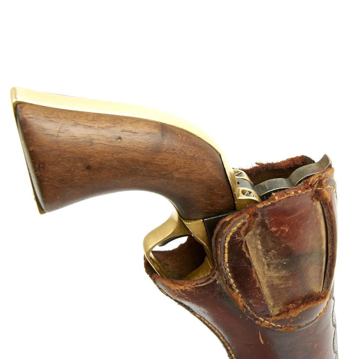 Original U.S. Civil War Colt 1851 Navy .36 Caliber Revolver with Vintage Slim Jim Holster - Manufactured in 1863