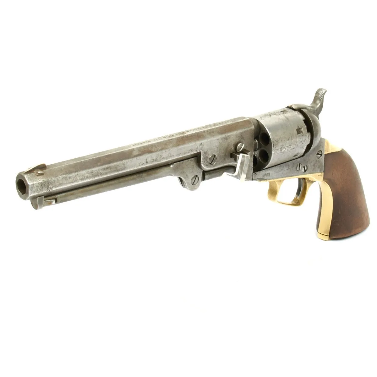 Original U.S. Civil War Colt 1851 Navy .36 Caliber Revolver with Vintage Slim Jim Holster - Manufactured in 1863