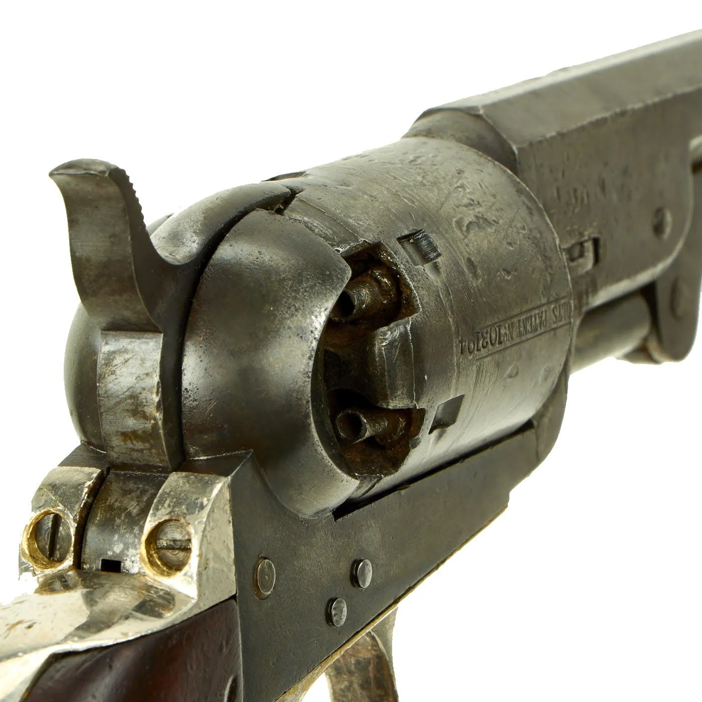 Original U.S. Civil War Colt 1851 Navy .36cal Percussion Revolver with Plated Grip made in 1861 - Serial No 103194