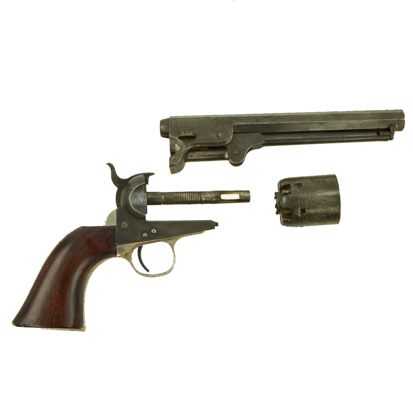 Original U.S. Civil War Colt 1851 Navy .36cal Percussion Revolver with Plated Grip made in 1861 - Serial No 103194