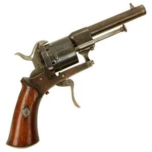 Original U.S. Civil War Era Belgian 7mm Pinfire Double Action Pocket Revolver with Liège Proofs - c. 1860